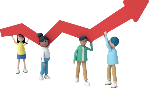 Digital marketing growth illustration